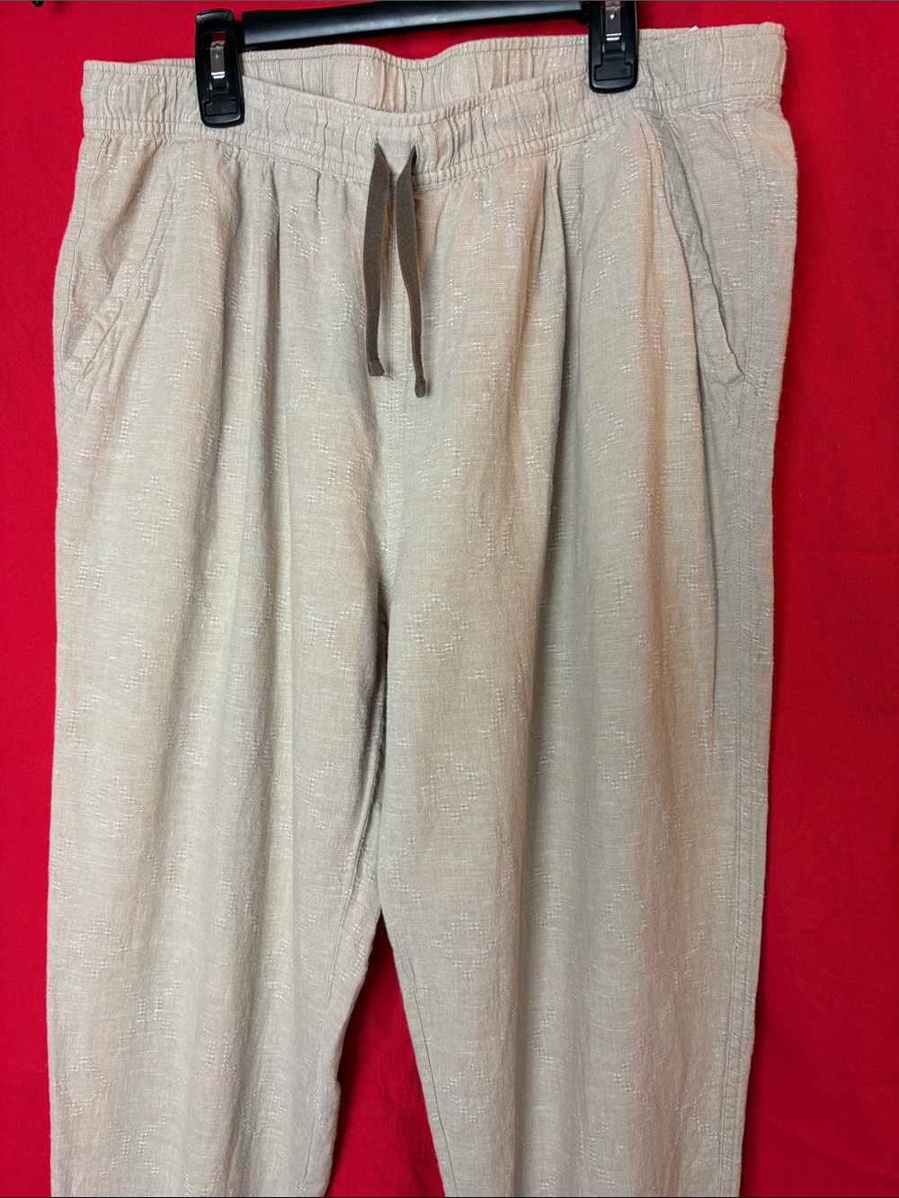 Hemp Patagonia Drawstring Pants in Beige unisex large